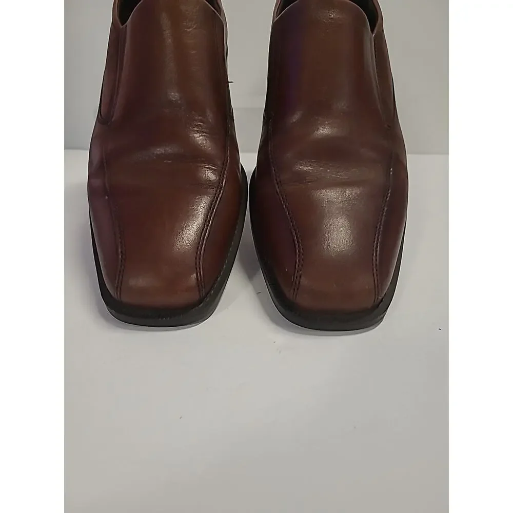 ECCO Slip On Dress Shoes Brown Leather Men's Size 44 EUR (10.5 US)
